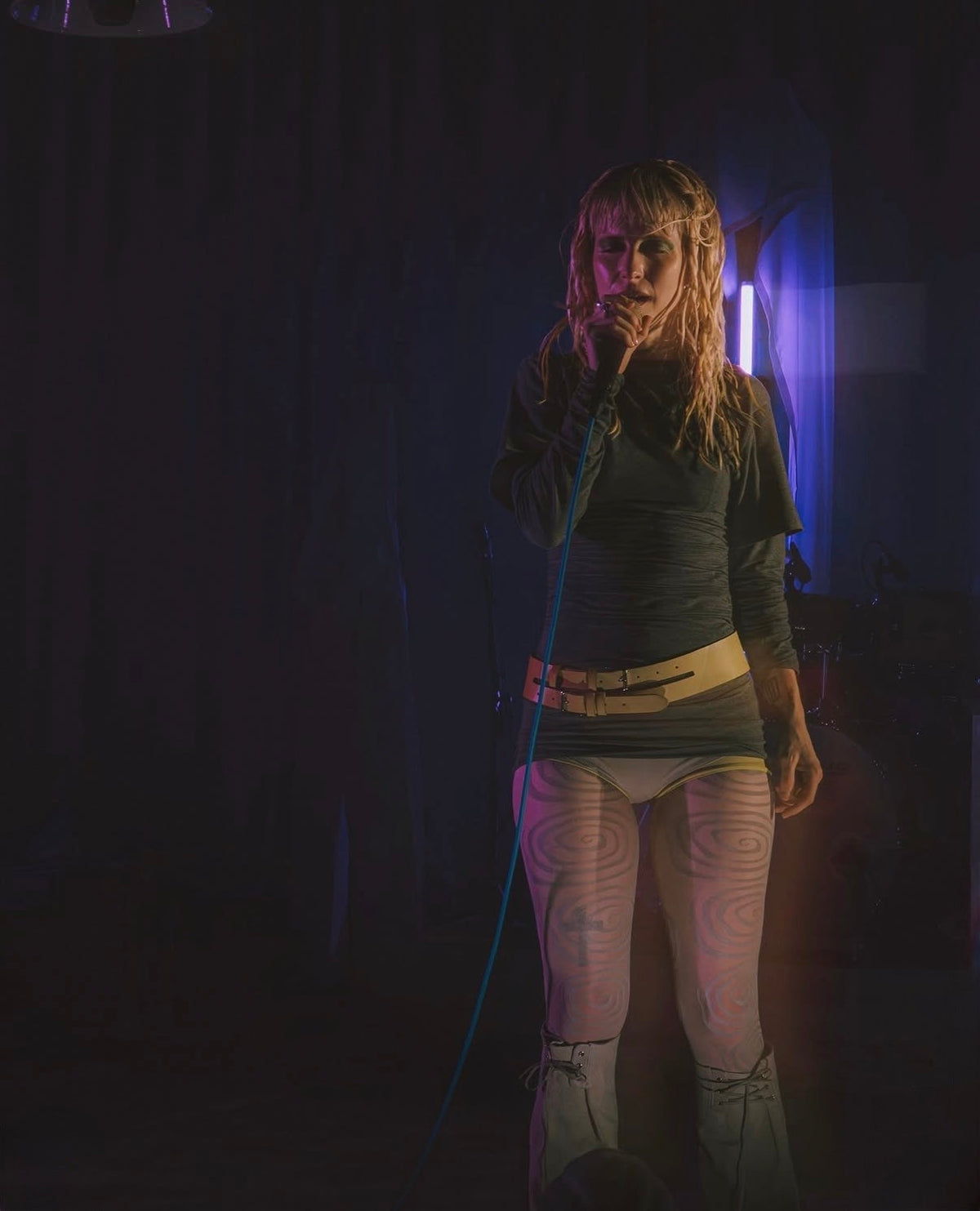 HAYLEY WILLIAMS OF PARAMORE WEARING 'SUPER WORMHOLE' TIGHTS FOR HWAABP TOUR AT ROADHOUSE, LONDON