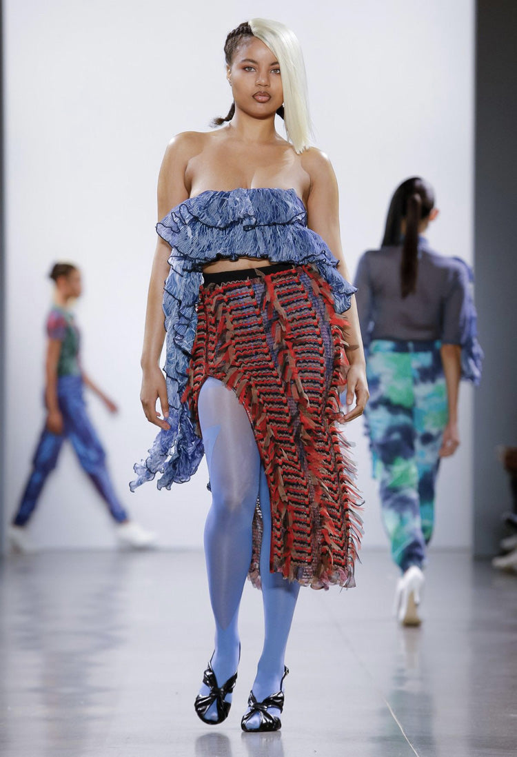 Kim Shui FW19 runway wearing Maison Soksi @ Spring Studios for NYFW