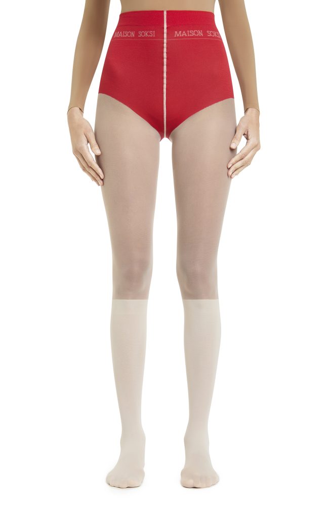 Astral – Cream, Red Tights