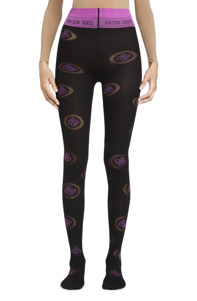 Bandana Circle – Black, Cyclamen Tights