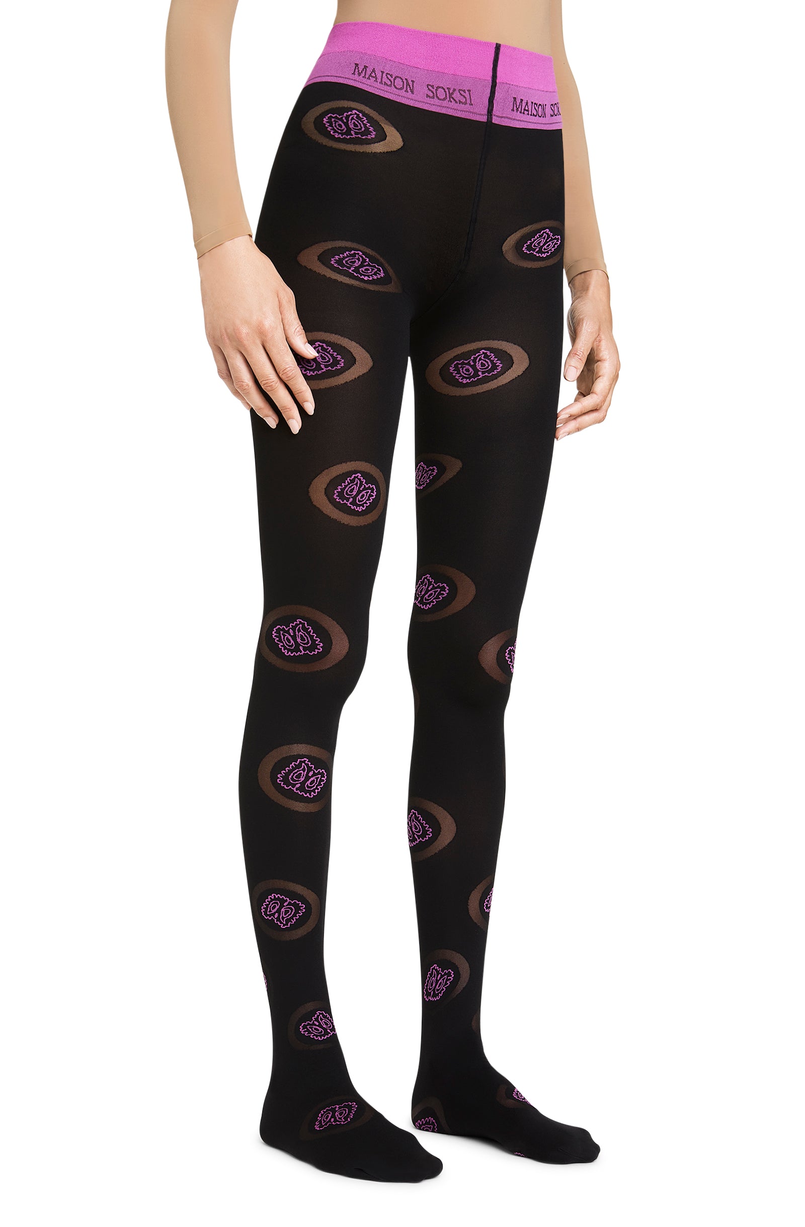 Bandana Circle – Black, Cyclamen Tights