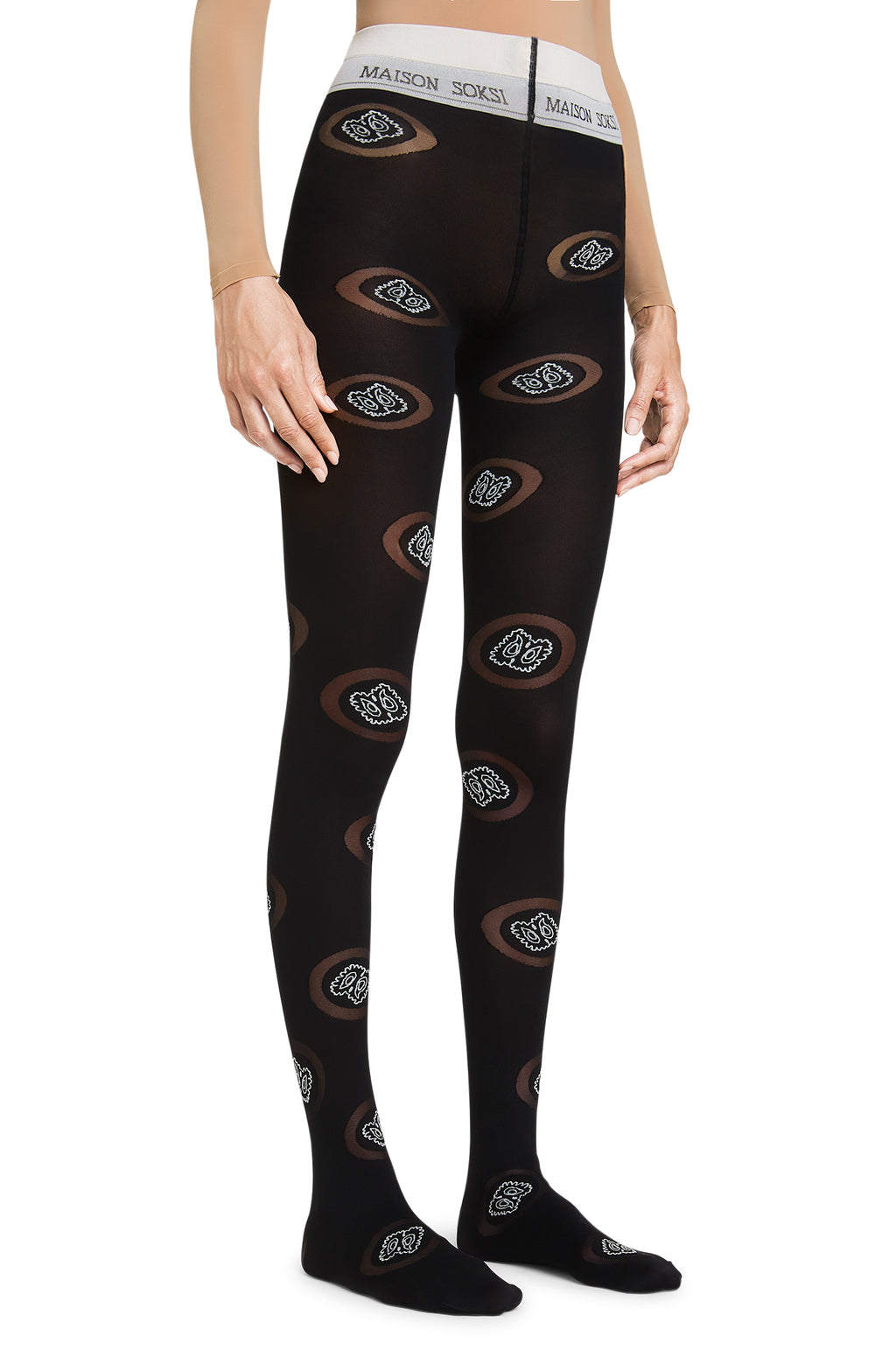 Bandana Circle – Black, Ecru Tights