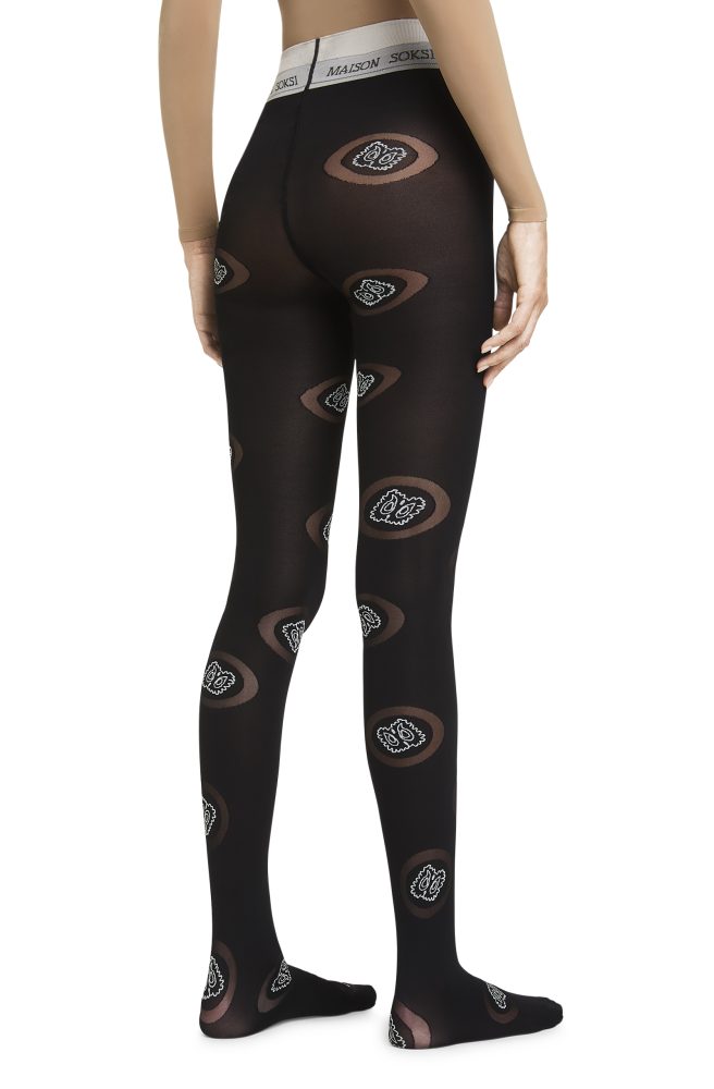 Bandana Circle – Black, Ecru Tights