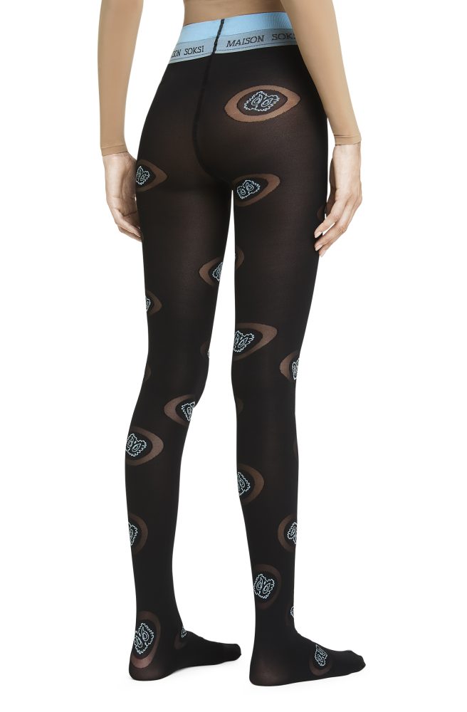 Bandana Circle – Black, Light Blue Tights