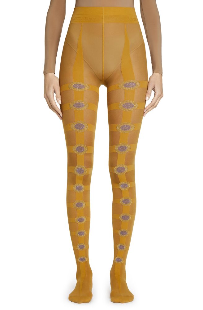 Breakfast at Tiffany’s – Gold, Gold Purple Tights