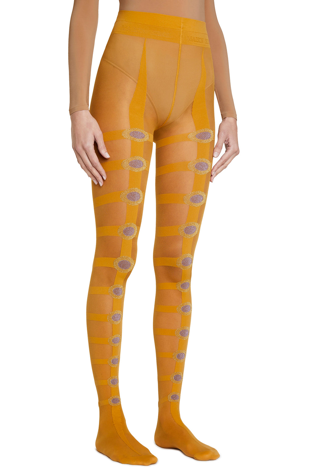 Breakfast at Tiffany’s – Gold, Gold Purple Tights