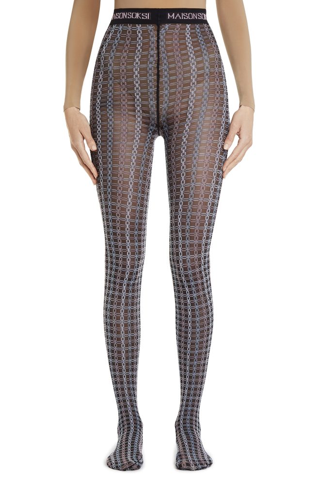 Coco – Black, Blue, Multicolour Tights