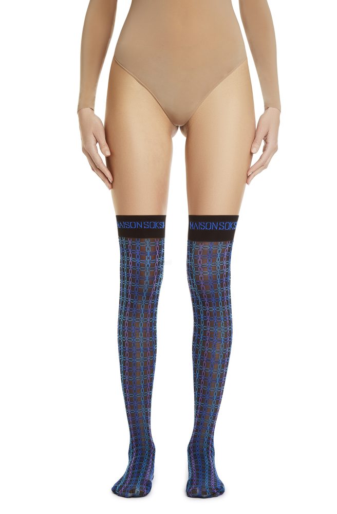 Coco Over Knee-Highs – Black, Blue, Multicolour Socks