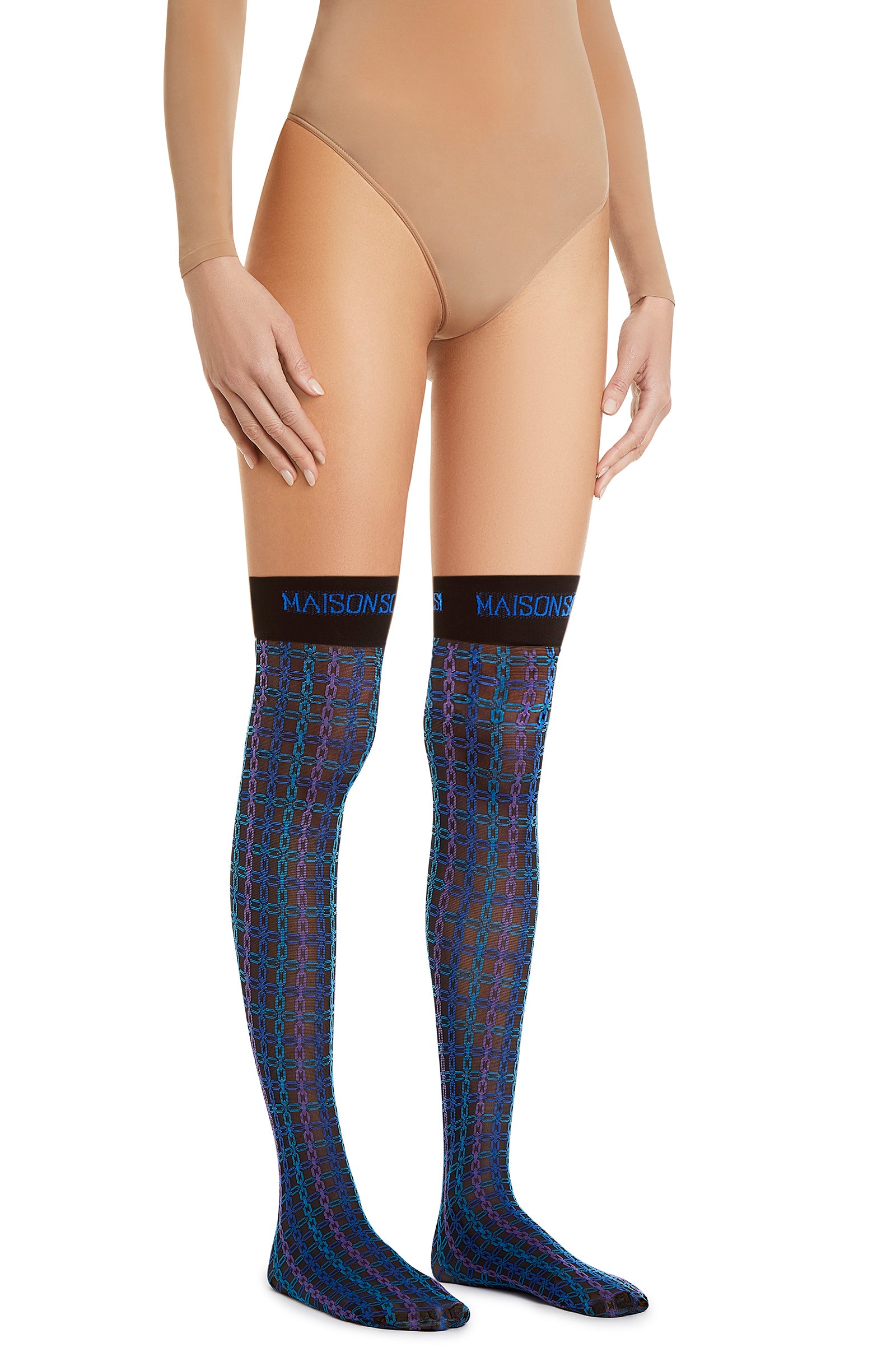 Coco Over Knee-Highs – Black, Blue, Multicolour Socks