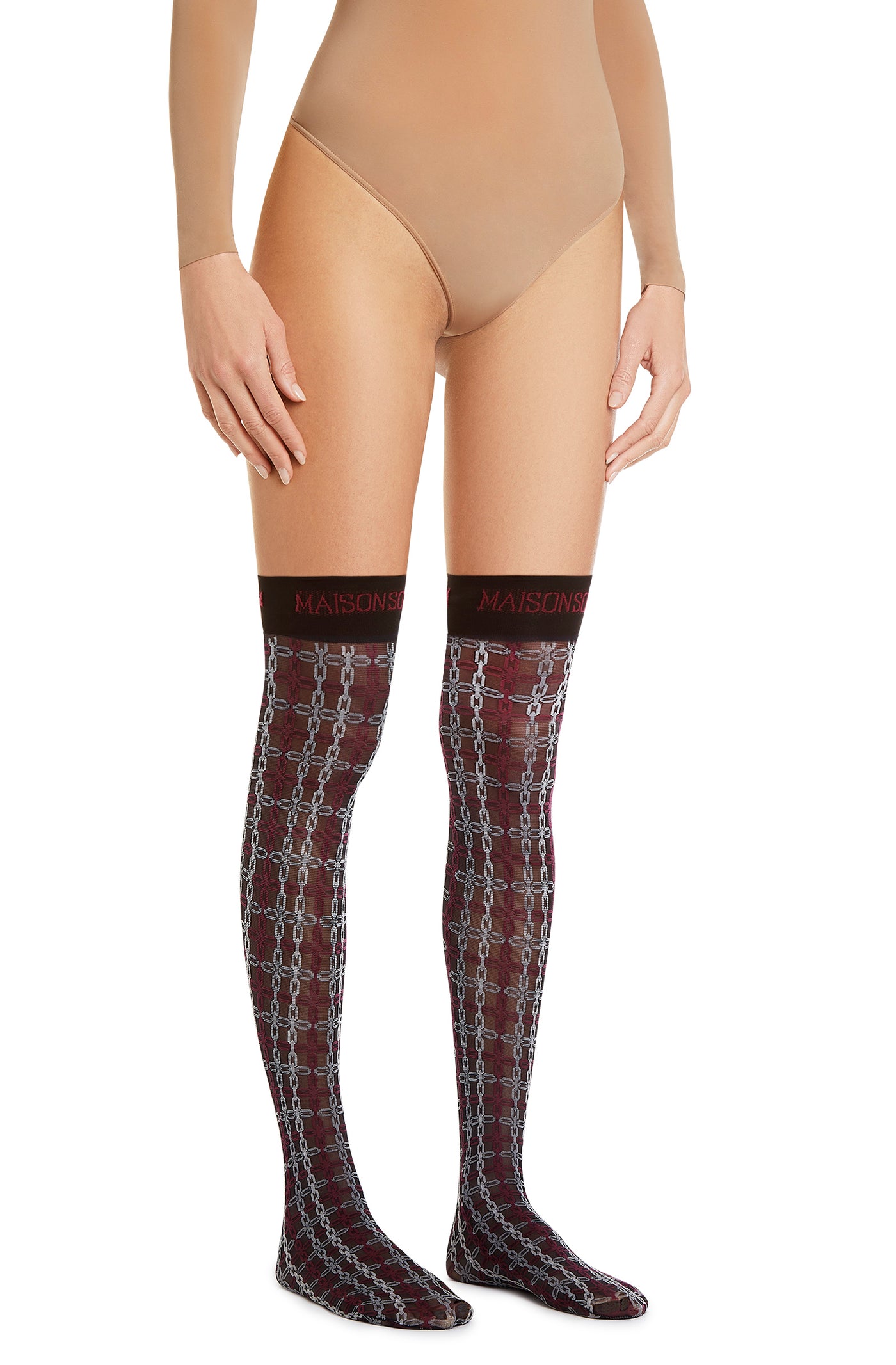 Coco Over Knee-Highs – Black, Purple, Multicolour Socks