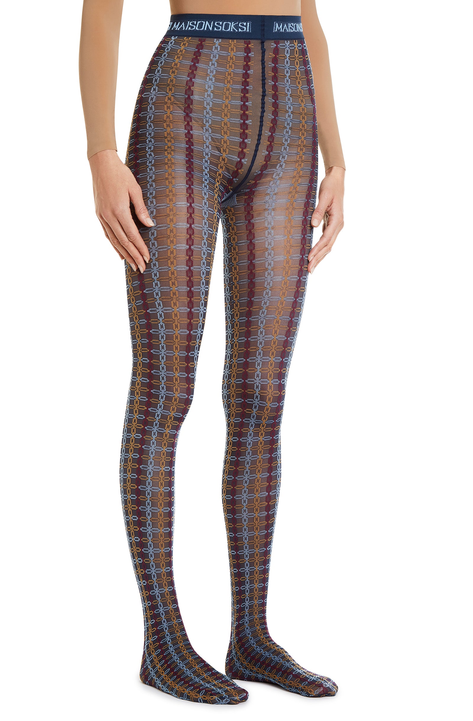 Coco – Blue, Red, Multicolour Tights