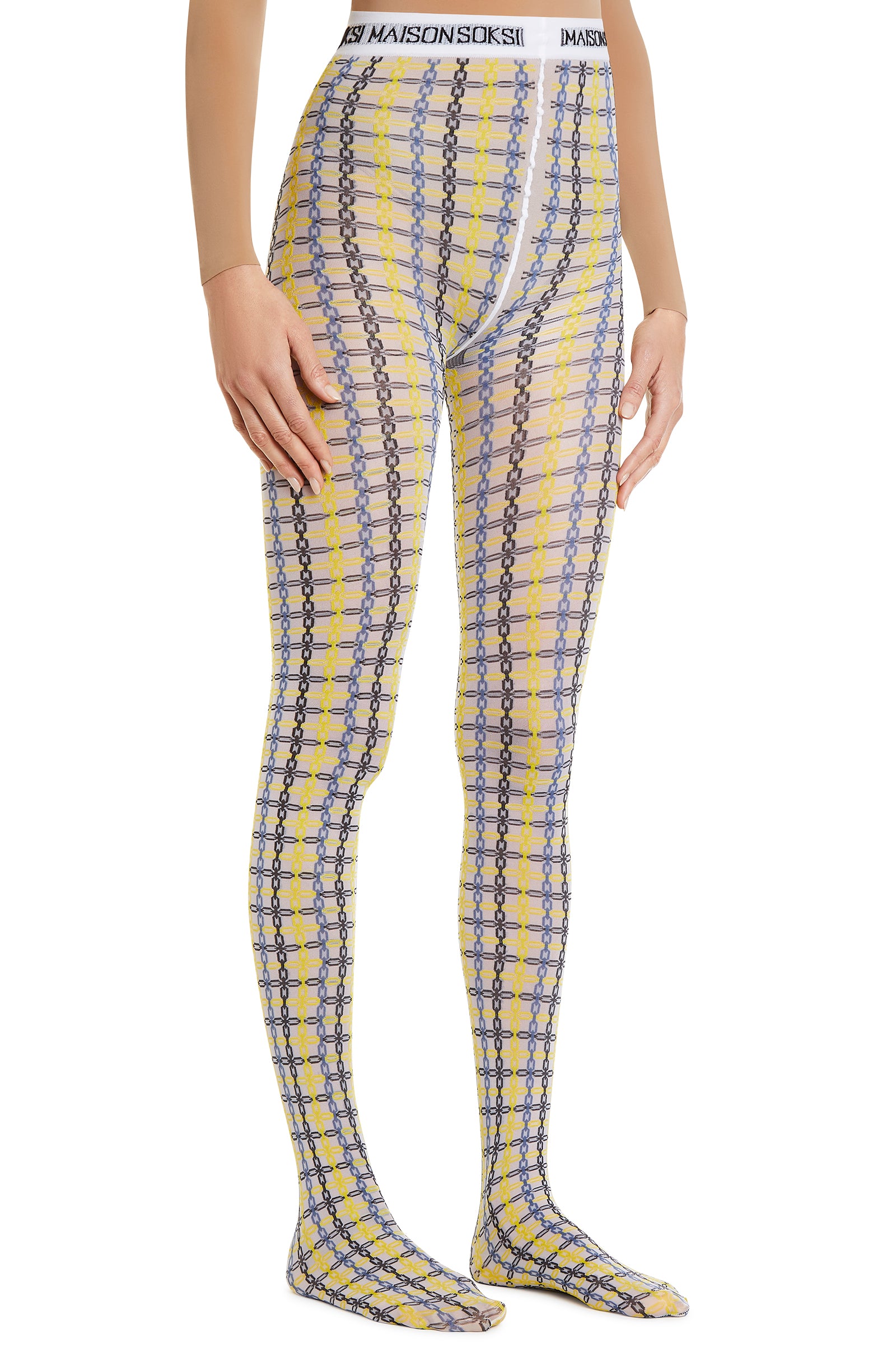 Coco – White, Yellow, Multicolour Tights
