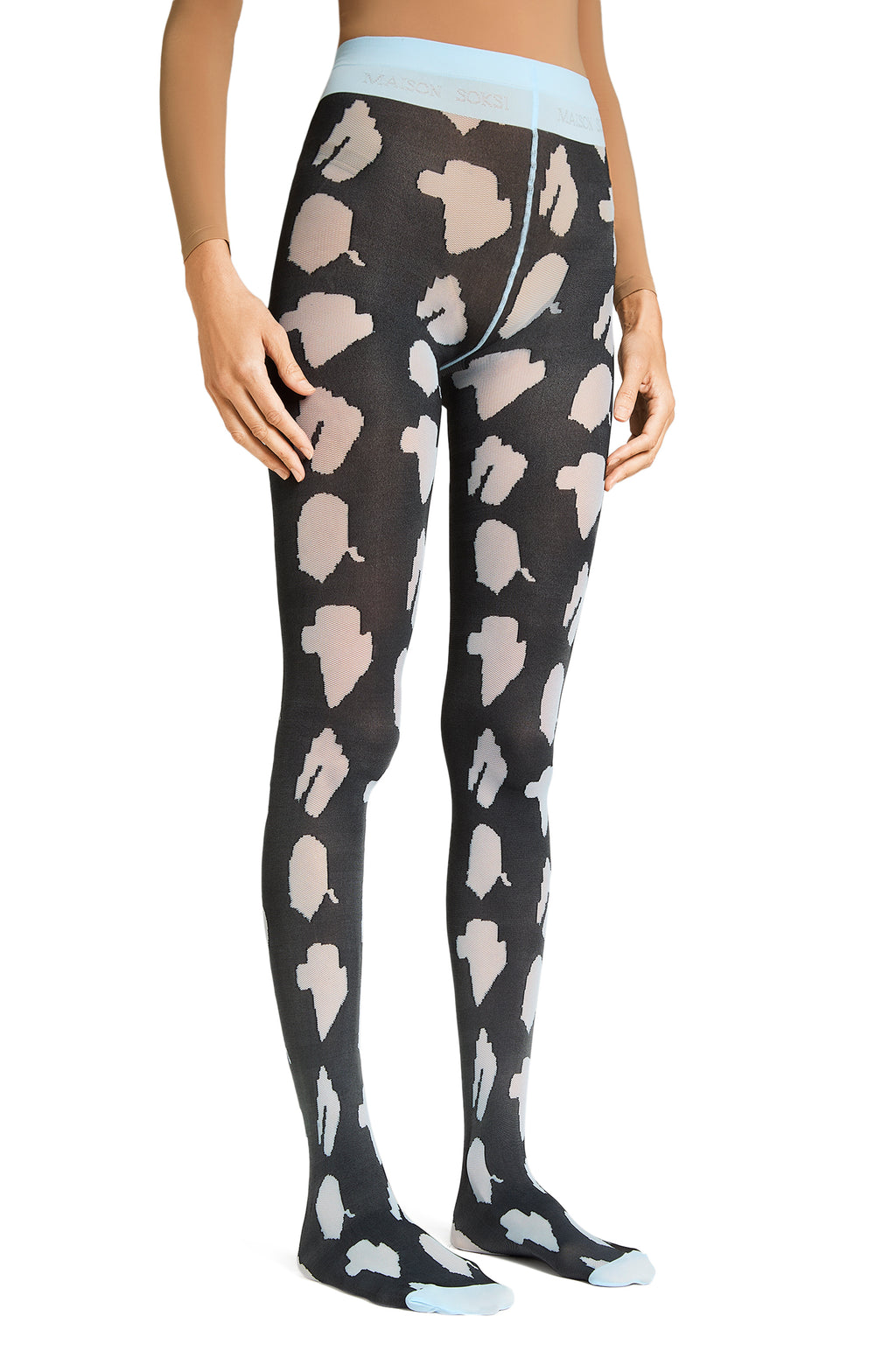 Crazy For It – Black, Light Blue Tights