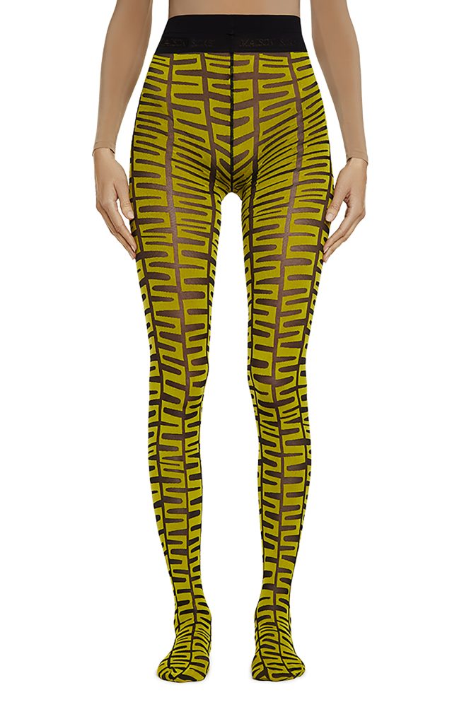 Endless – Black, Vintage Yellow Tights