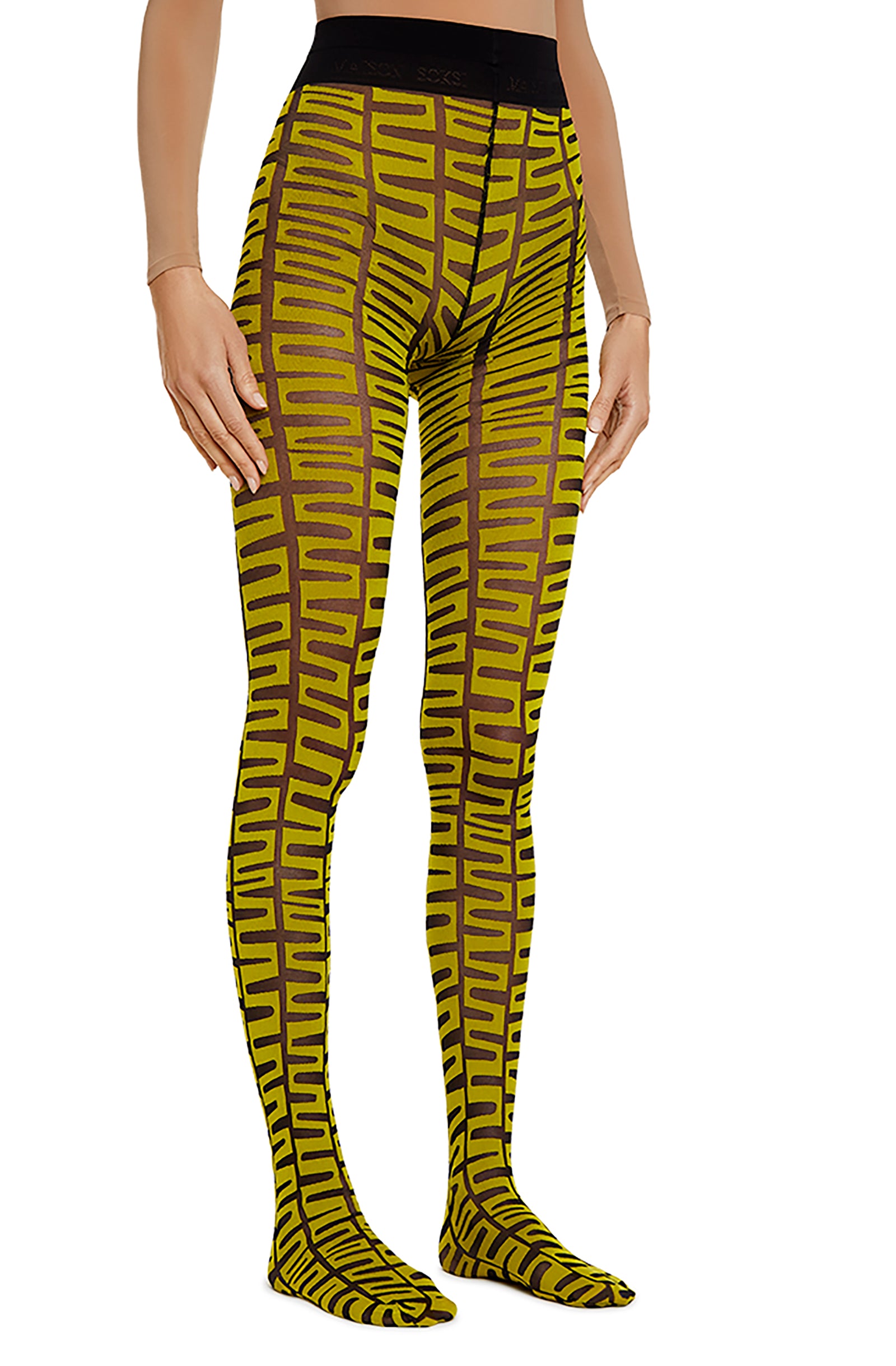 Endless – Black, Vintage Yellow Tights