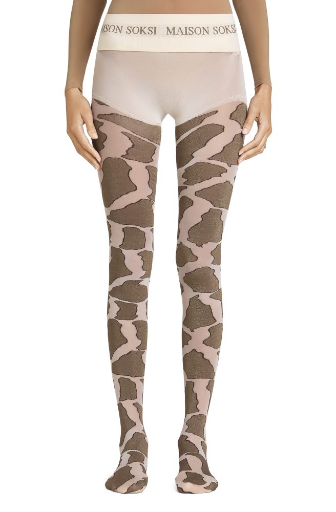 Etna – Light Brown, Gold Tights