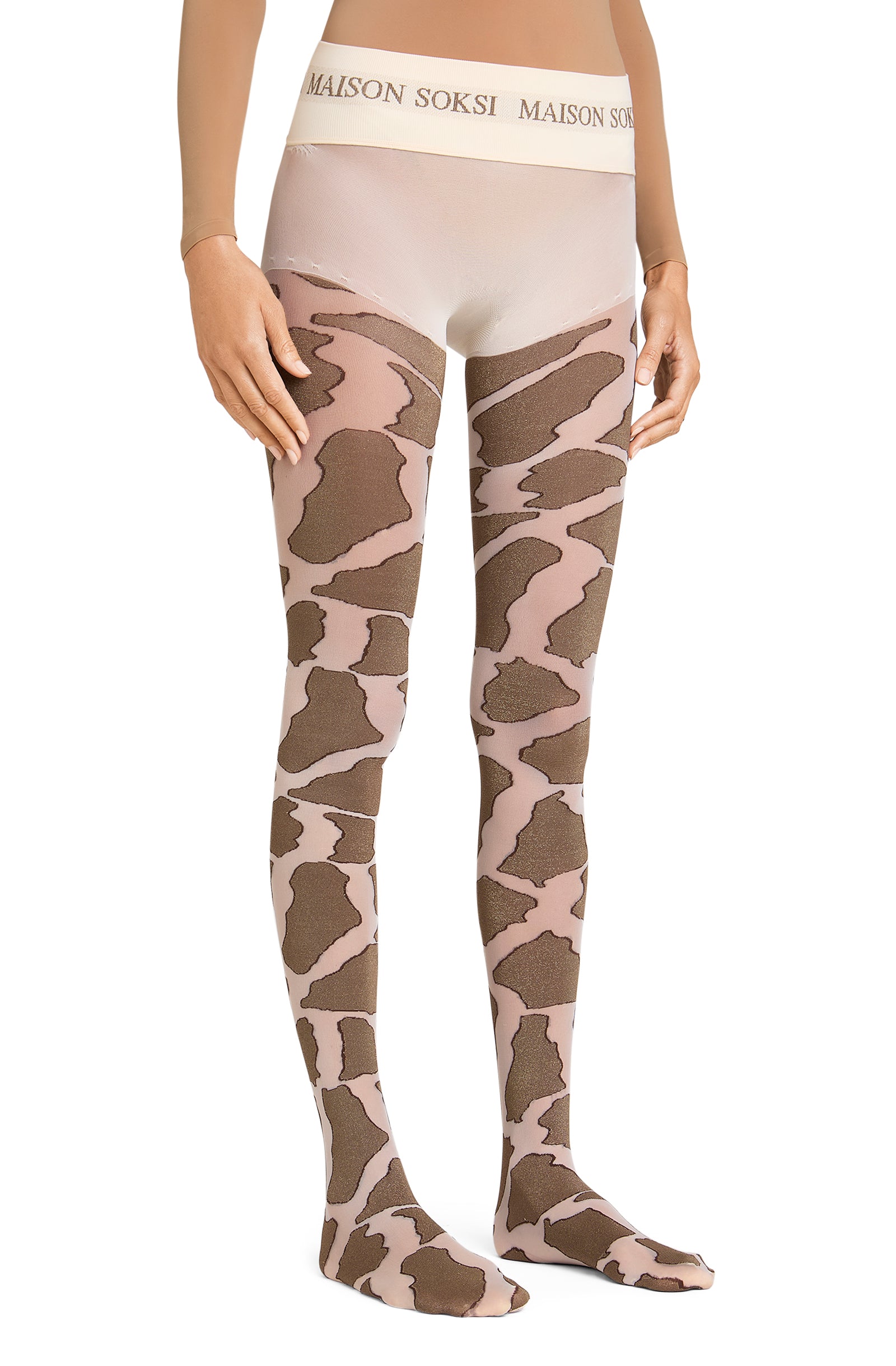 Etna – Light Brown, Gold Tights