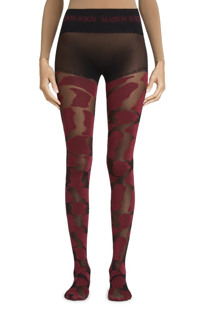 Etna – Black, Red Tights