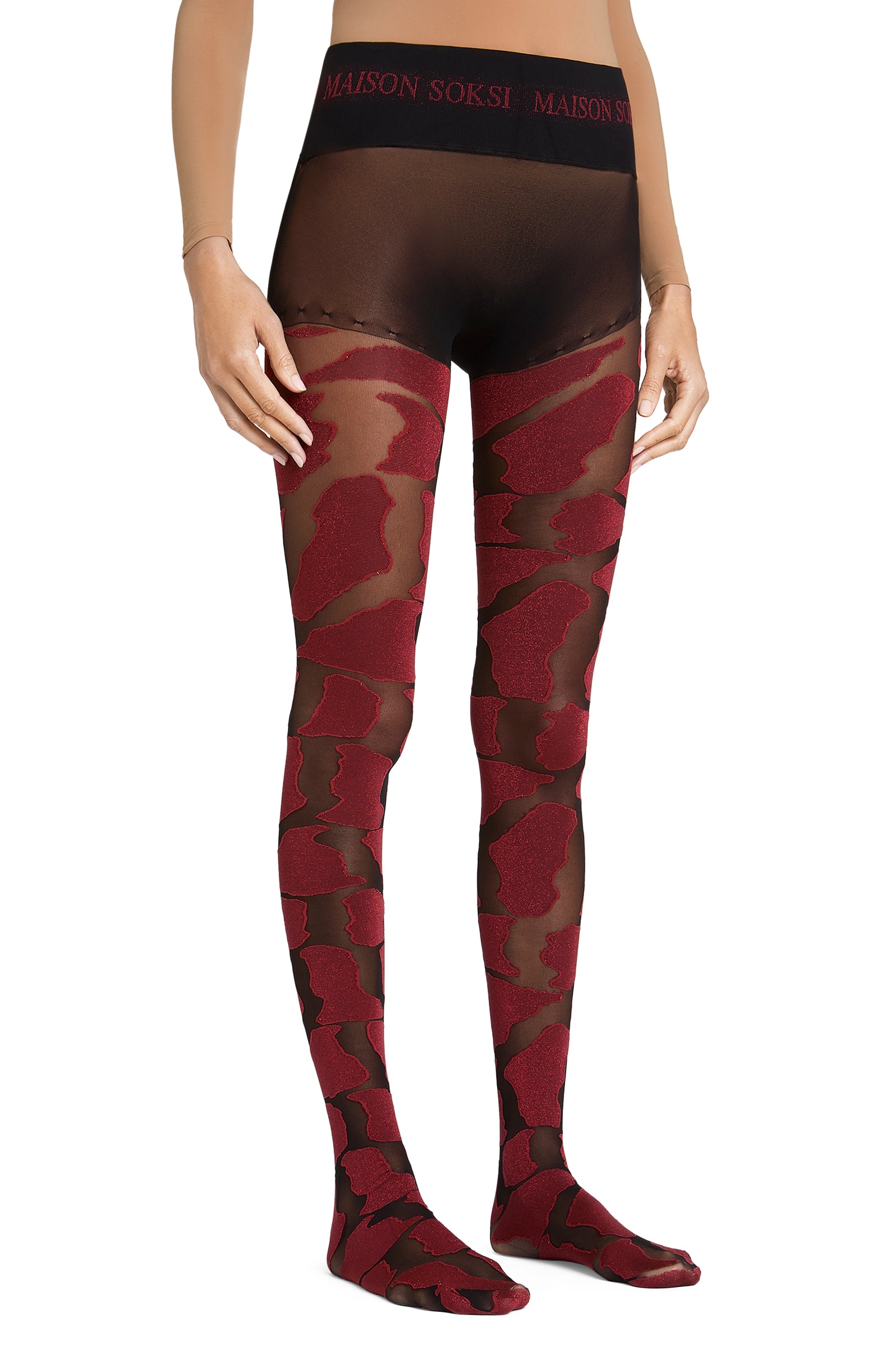 Etna – Black, Red Tights