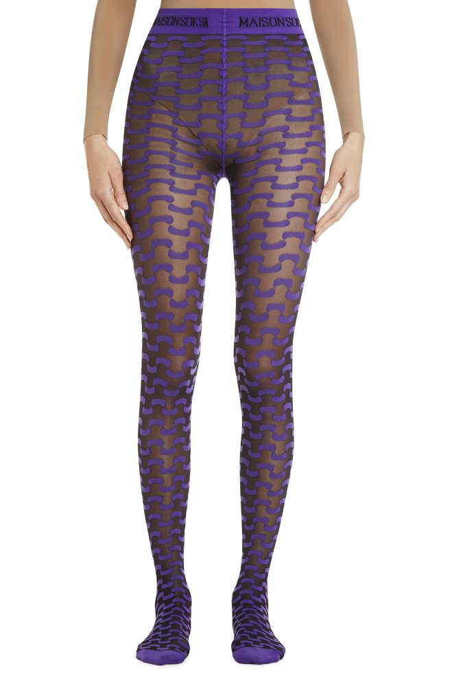 Fluid – Black, Purple Tights