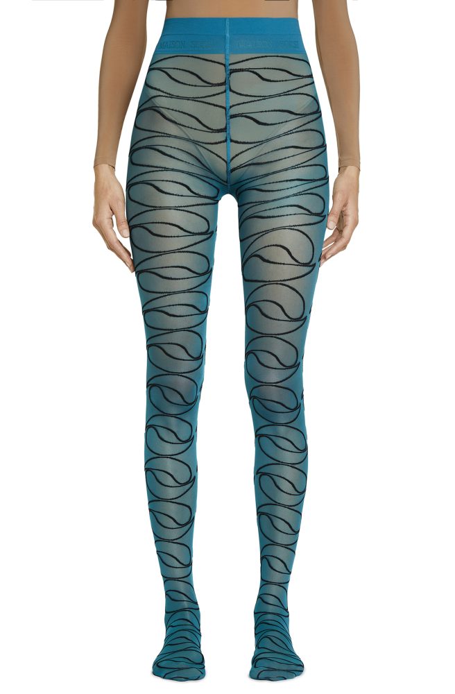 Haute Couture – Teal, Black Tights