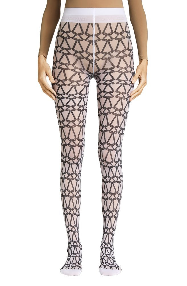 Holding You – Optic White, Black Tights