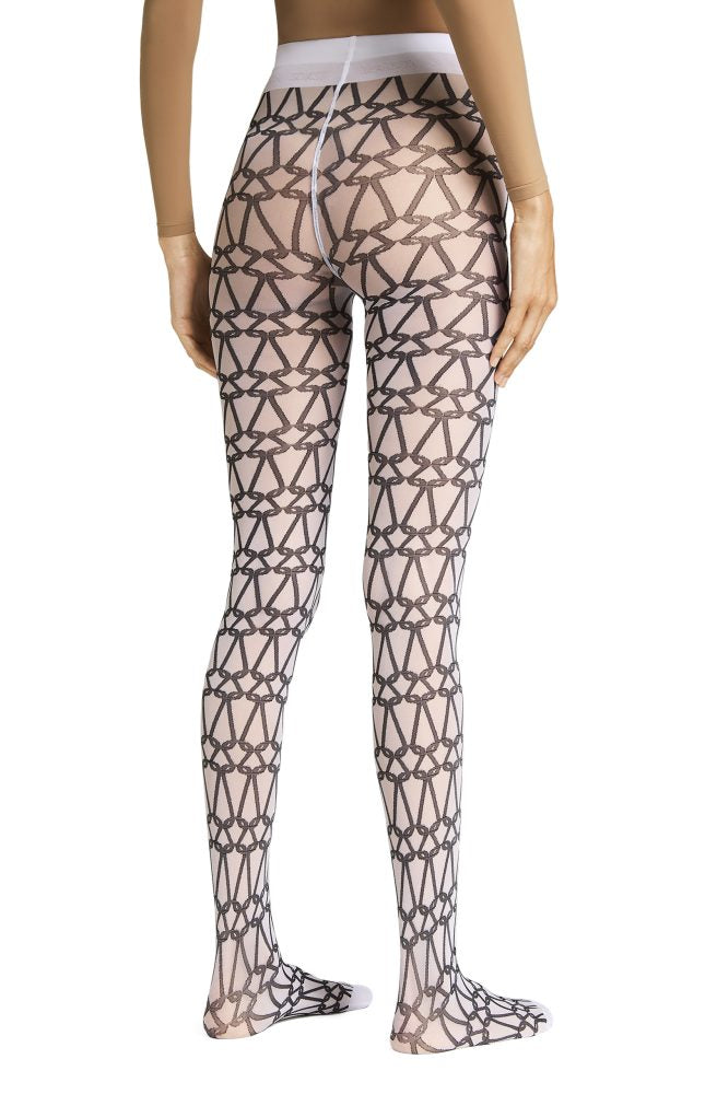 Holding You – Optic White, Black Tights