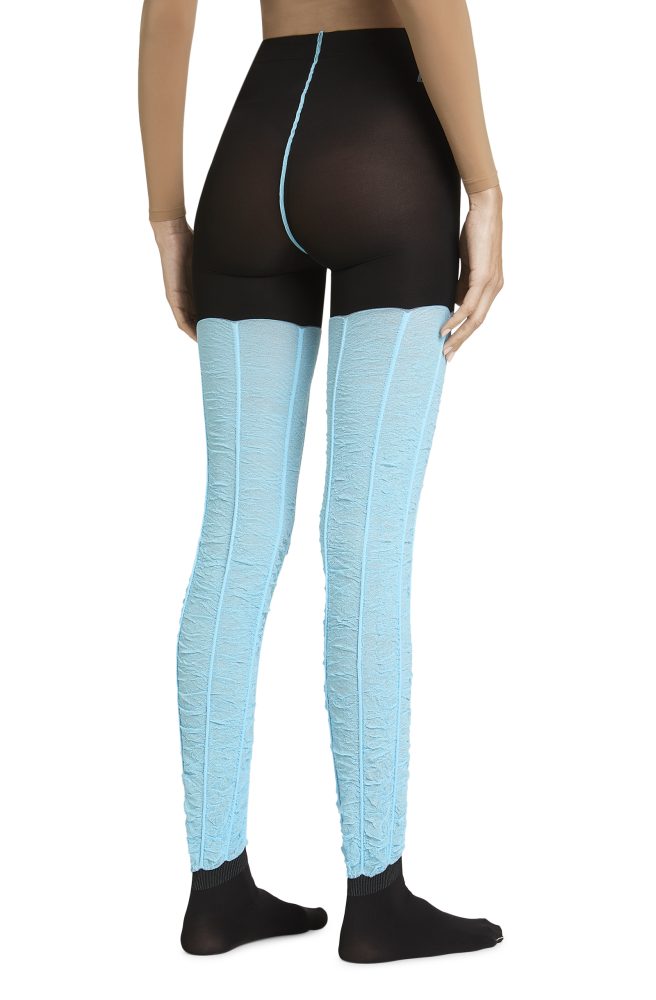 Honey High – Black, Aqua Blue Tights