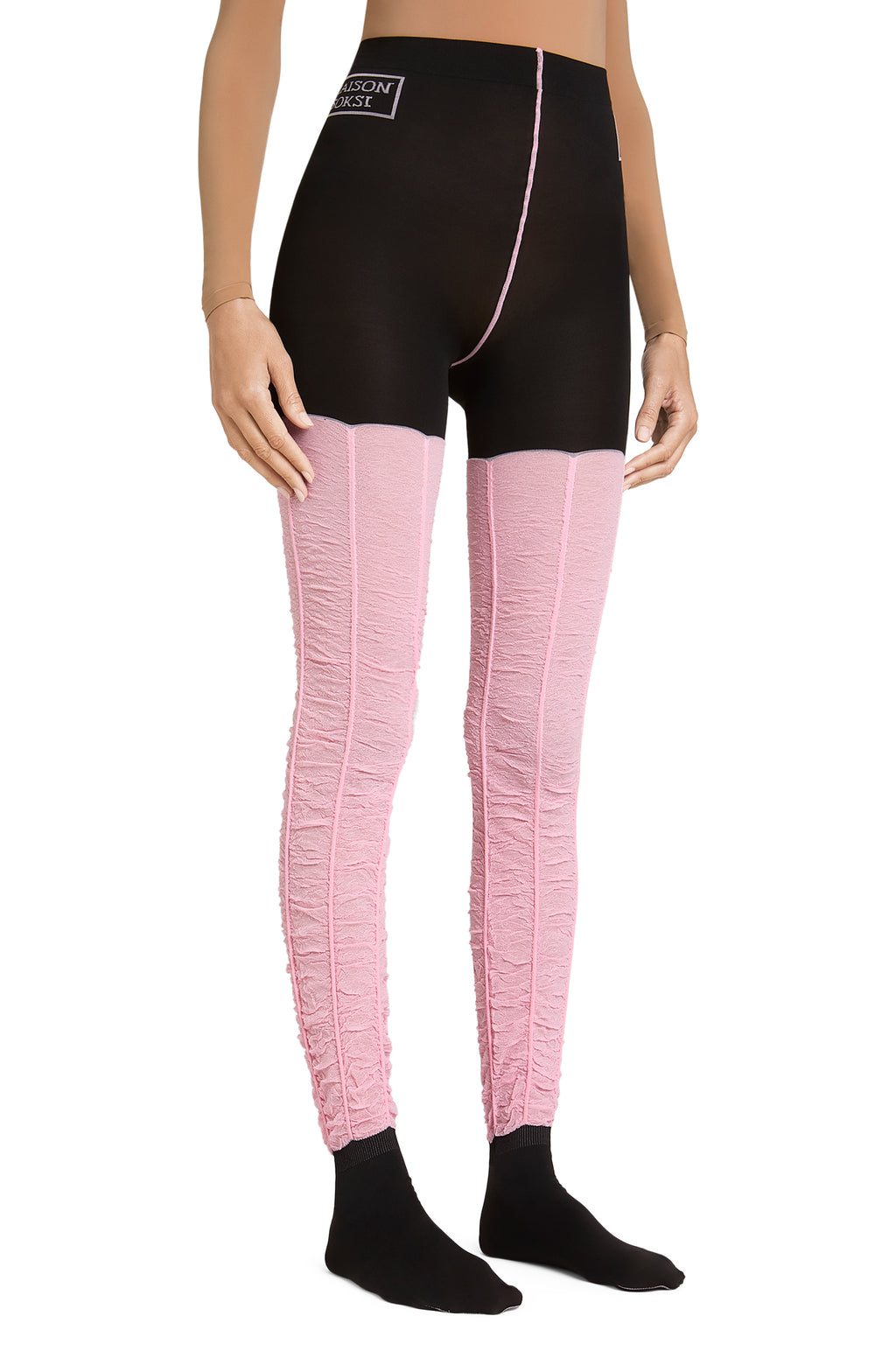 Honey High – Black, Candy Pink Tights
