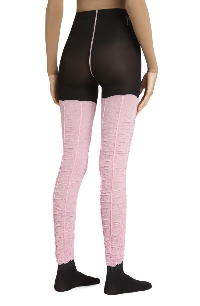 Honey High – Black, Candy Pink Tights