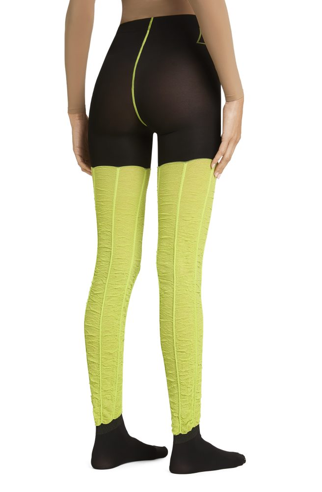 Honey High – Black, Greenish Yellow Tights