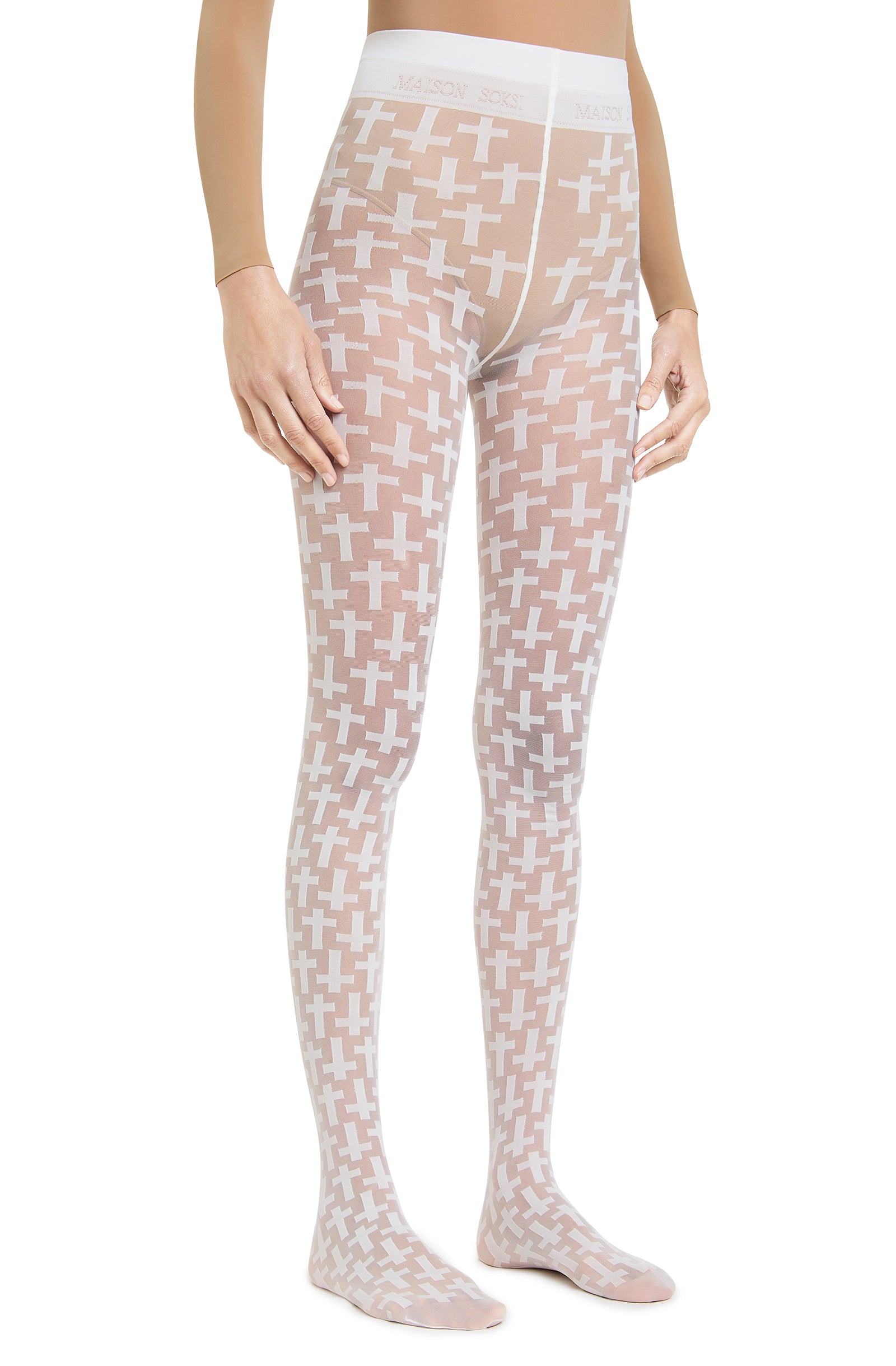 Cross – Off White Tights