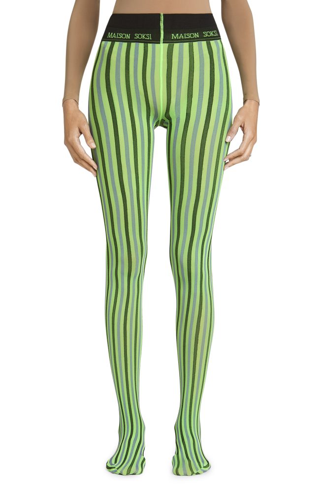 Interloper – Multicolour, Green Fluo Tights