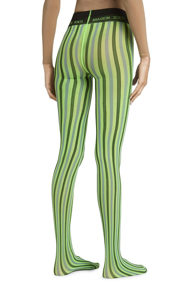 Interloper – Multicolour, Green Fluo Tights
