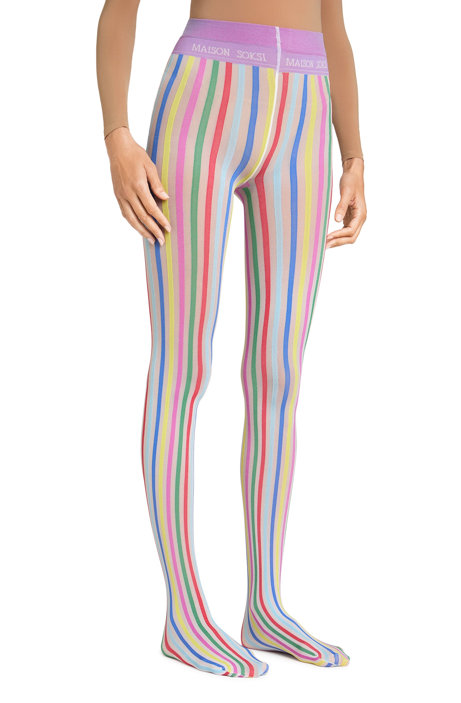 Interloper – Multicolour, White Tights