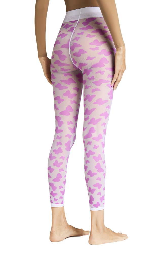 Morpho – Cyclamen, Optic White Tights