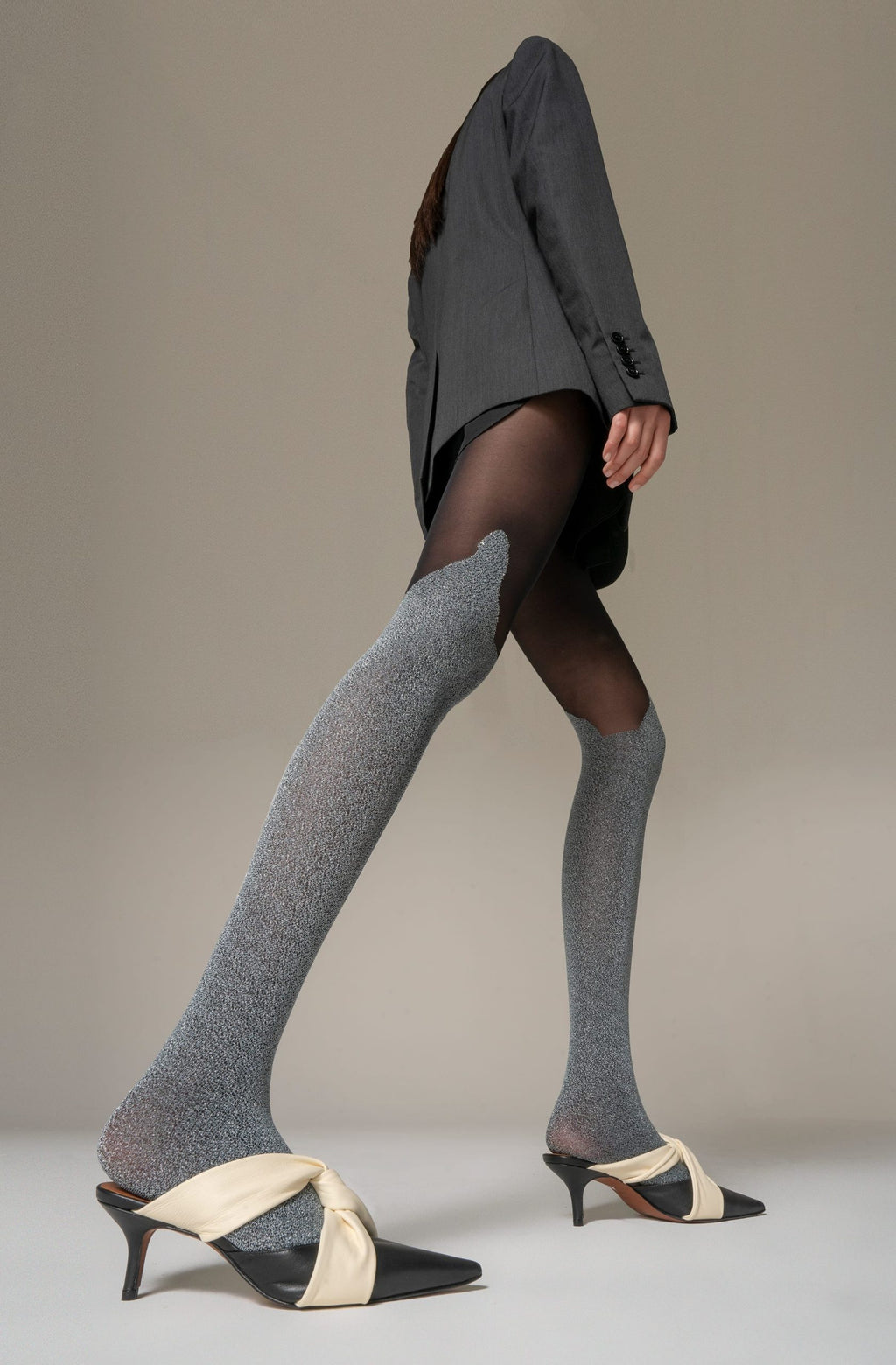 Omen – Silver, Black Tights