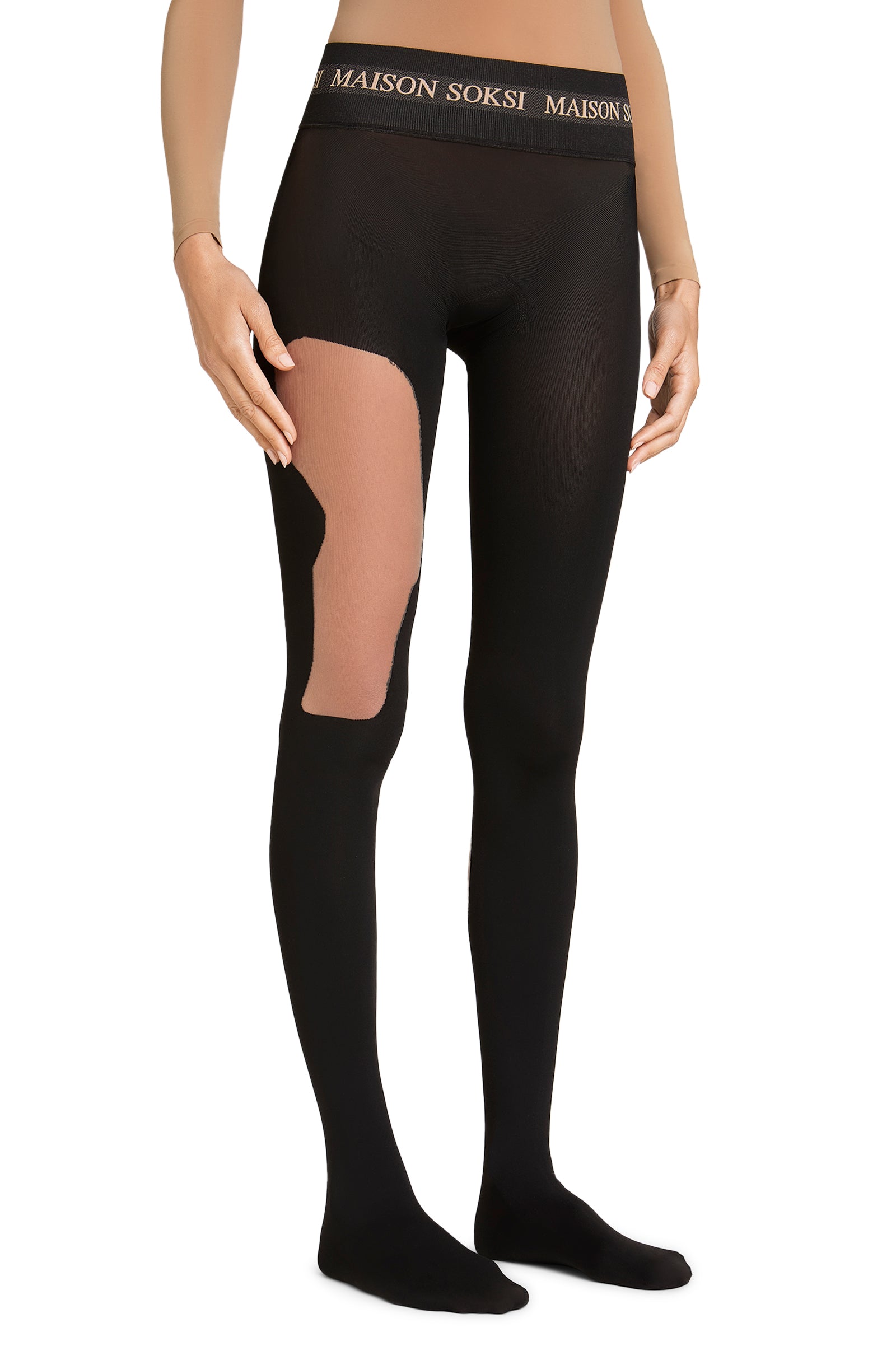 Natural State – Nude, Black Tights