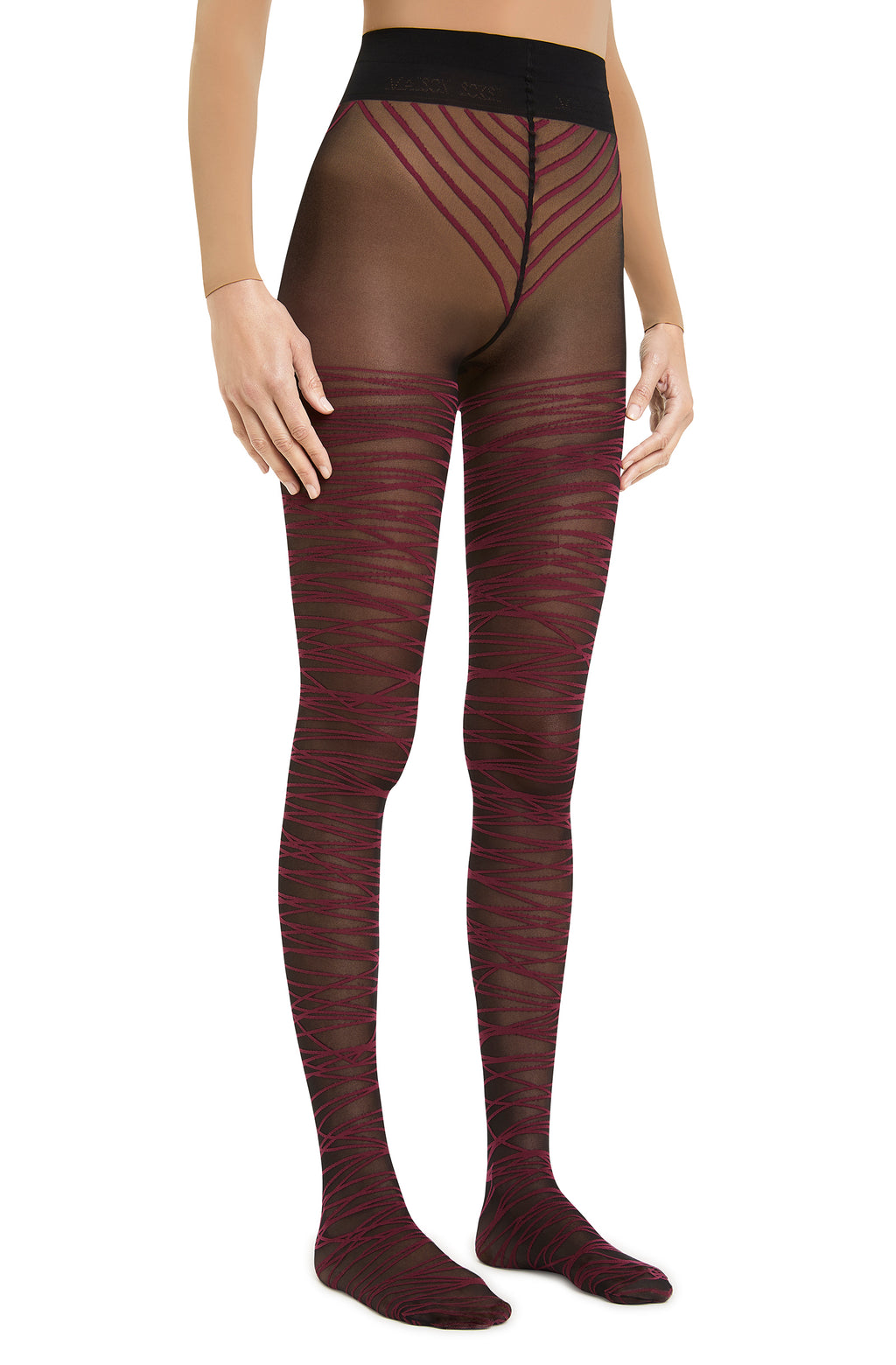 Neuromancer – Black, Bordeaux Tights