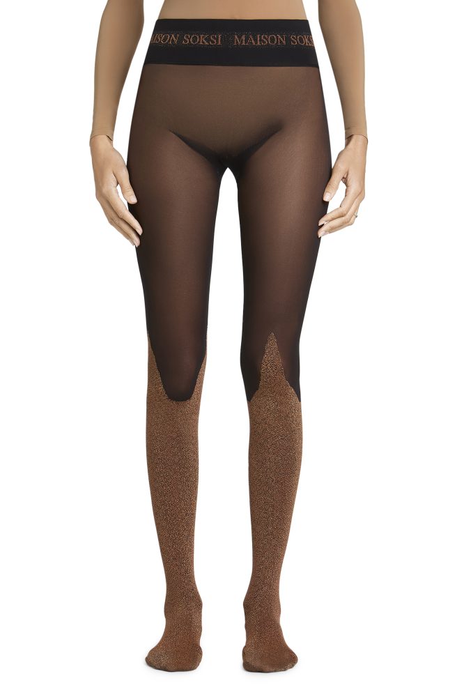 Omen – Gold, Black Tights