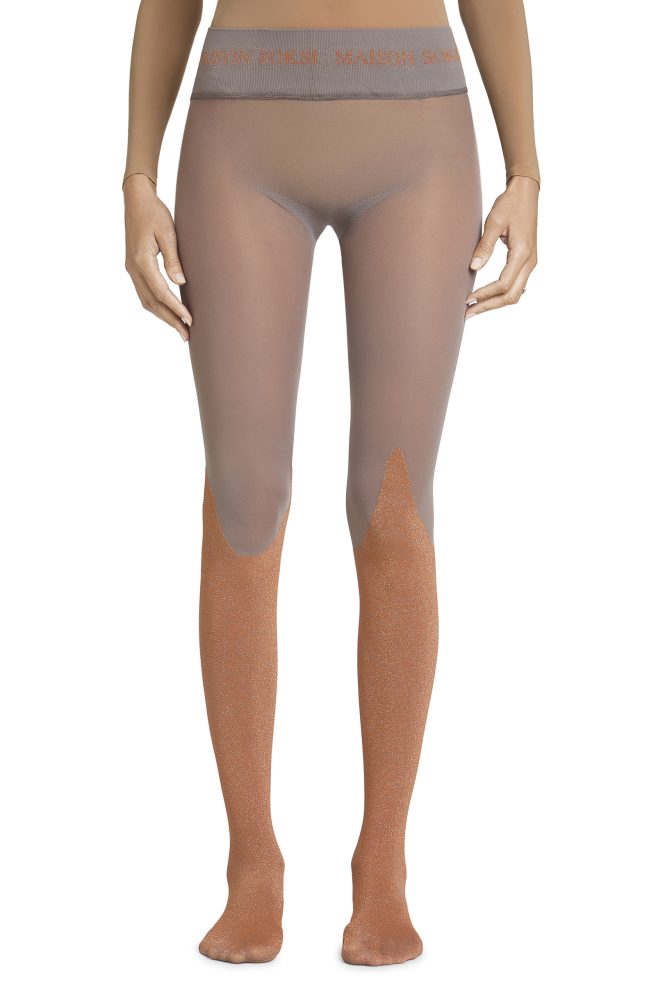 Omen – Gold, Grey Tights