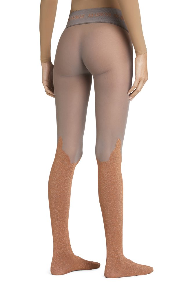 Omen – Gold, Grey Tights