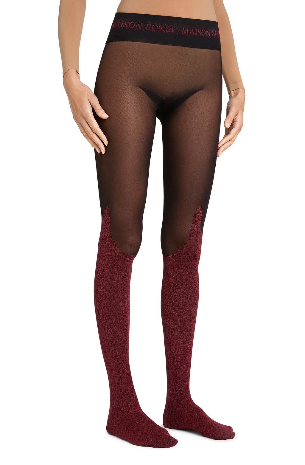 Omen – Red, Black Tights