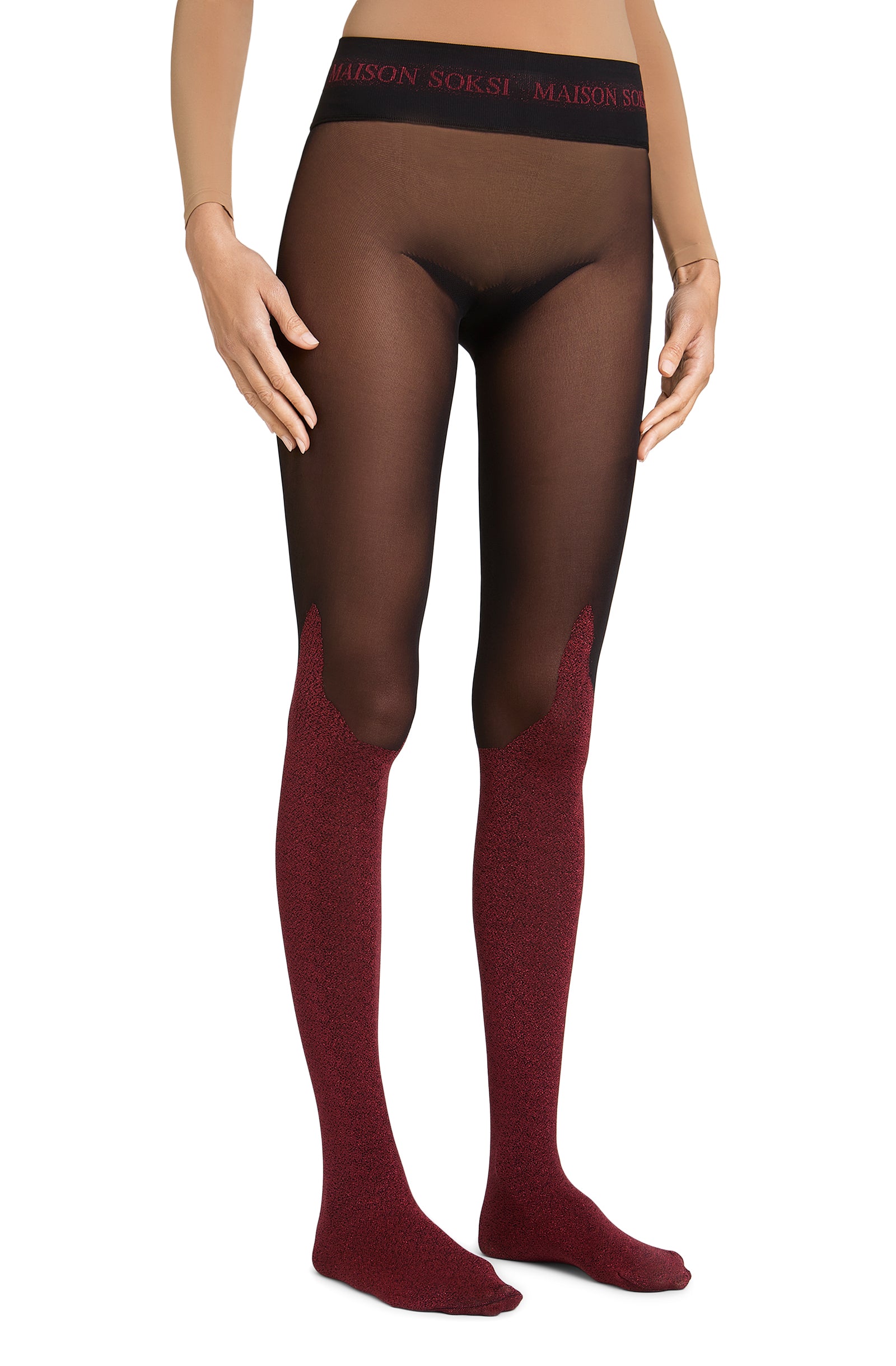 Omen – Red, Black Tights