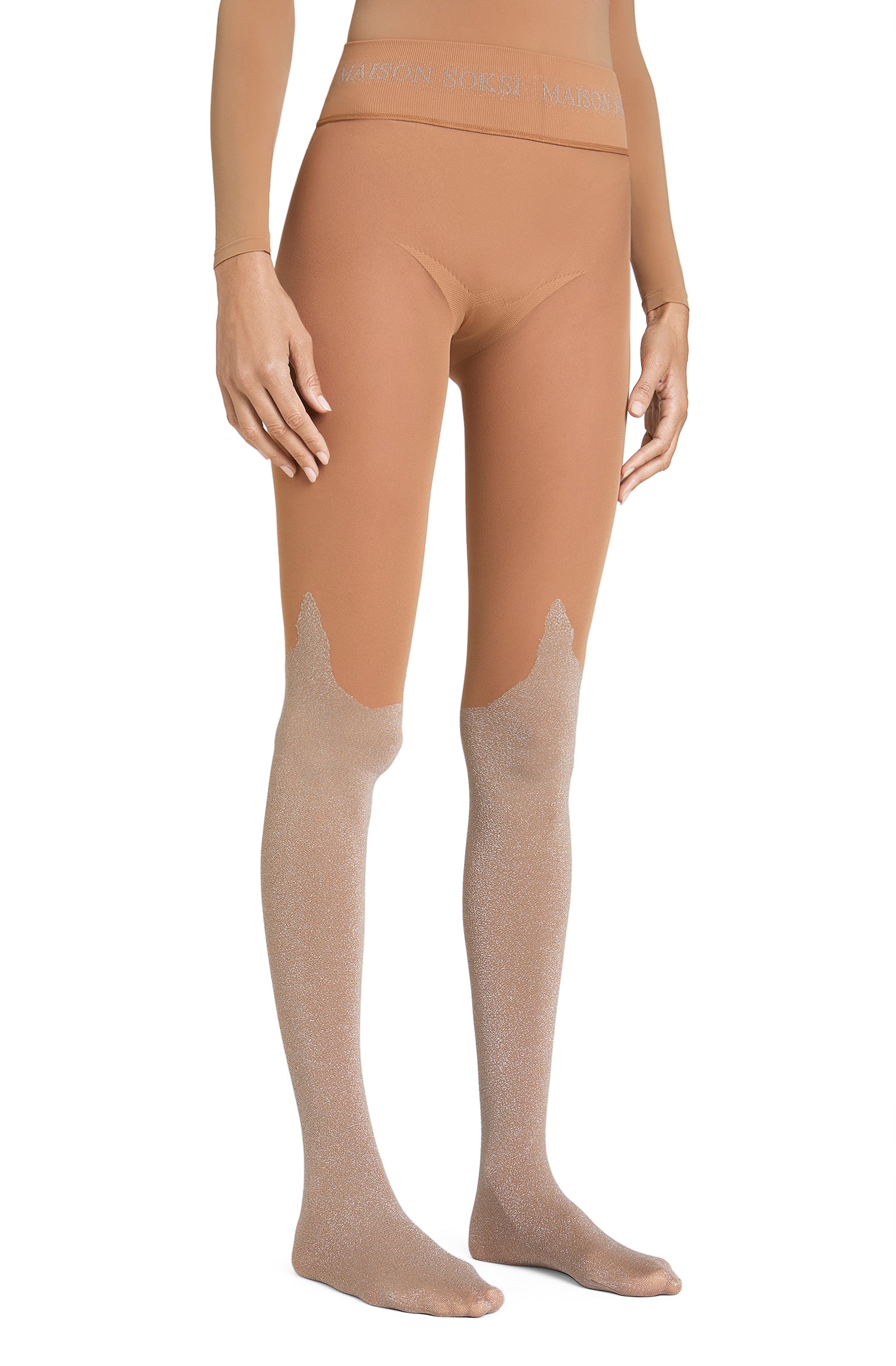 Omen – Silver, Naturel Tights