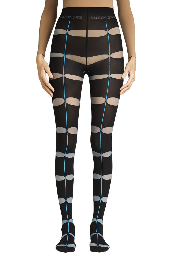 Party Girl – Black, Nautical, Blue Tights