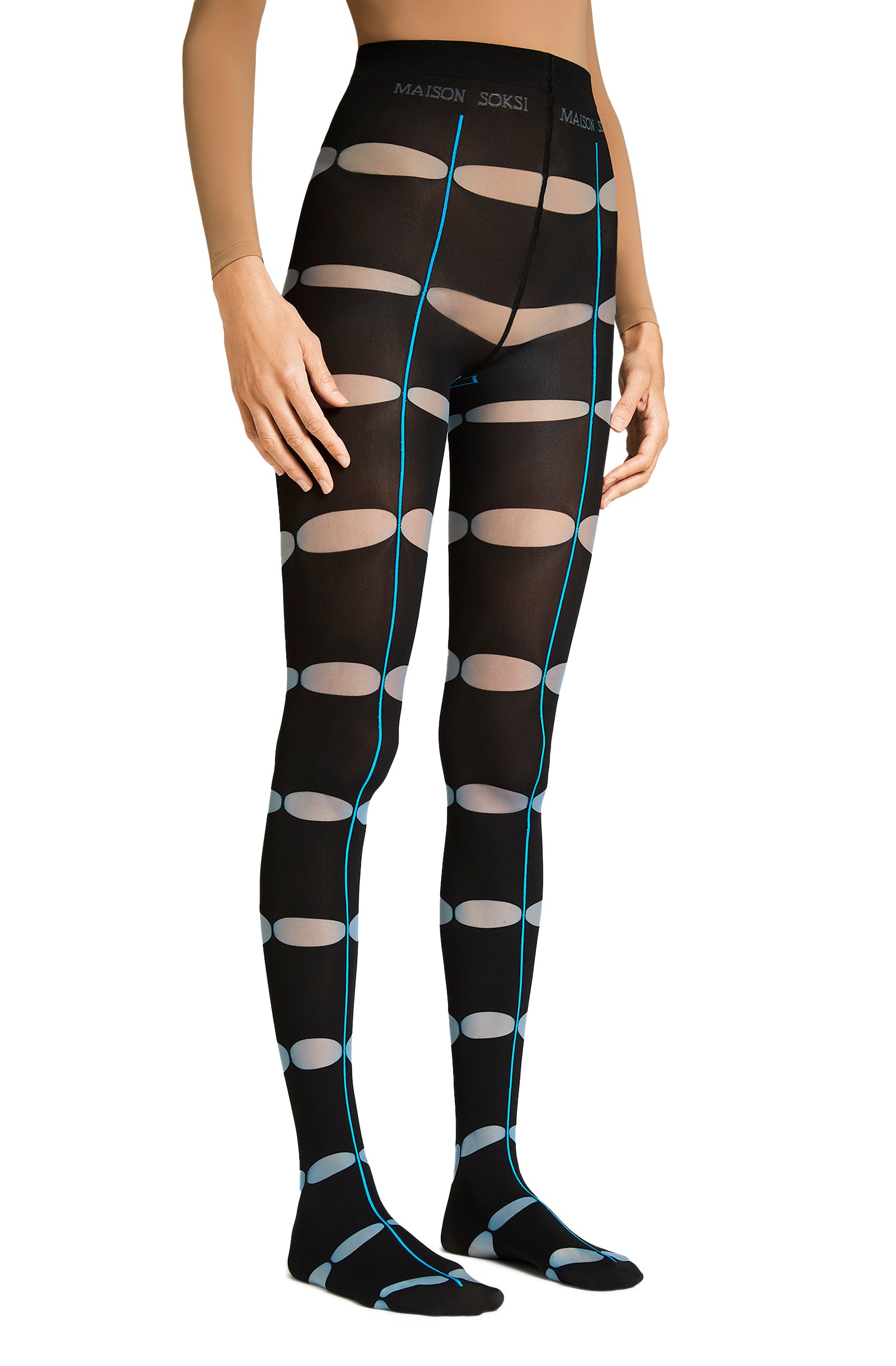 Party Girl – Black, Nautical, Blue Tights