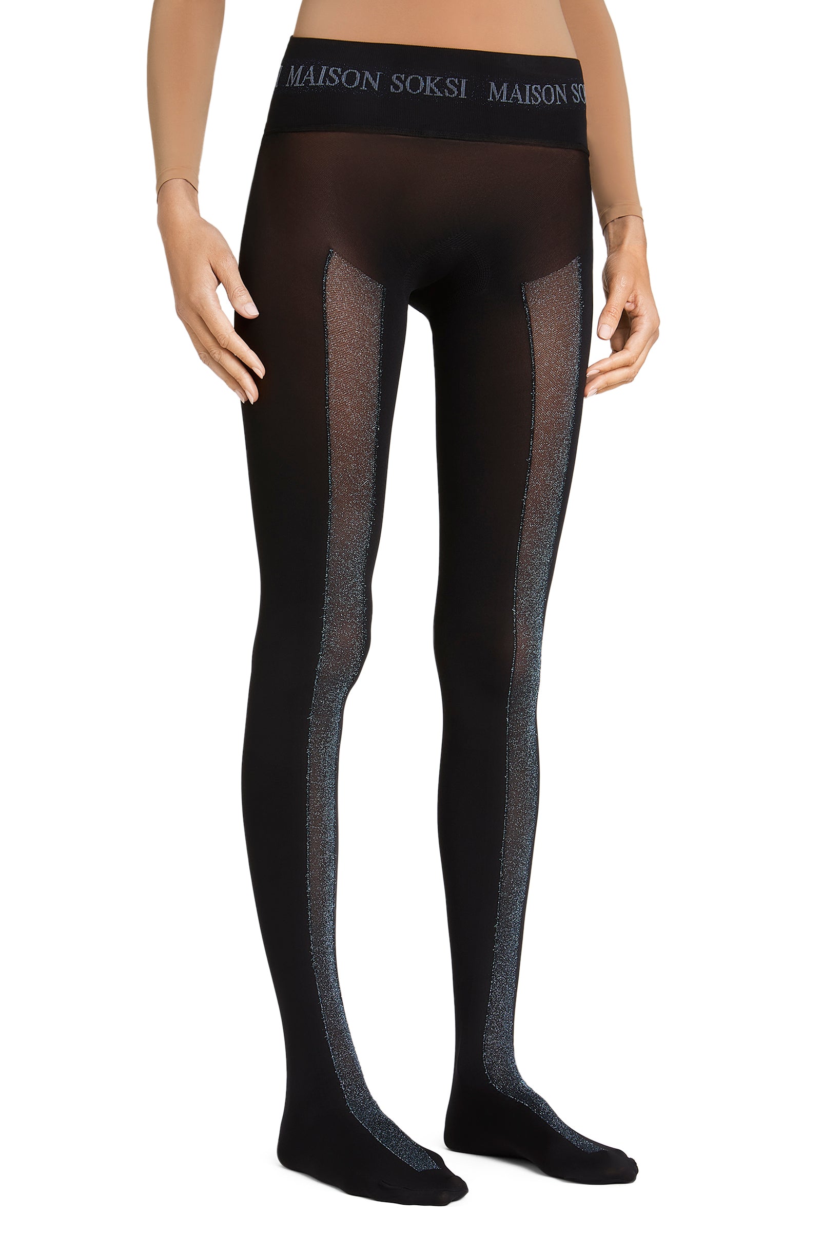 Rinzen – Light Blue, Black Tights