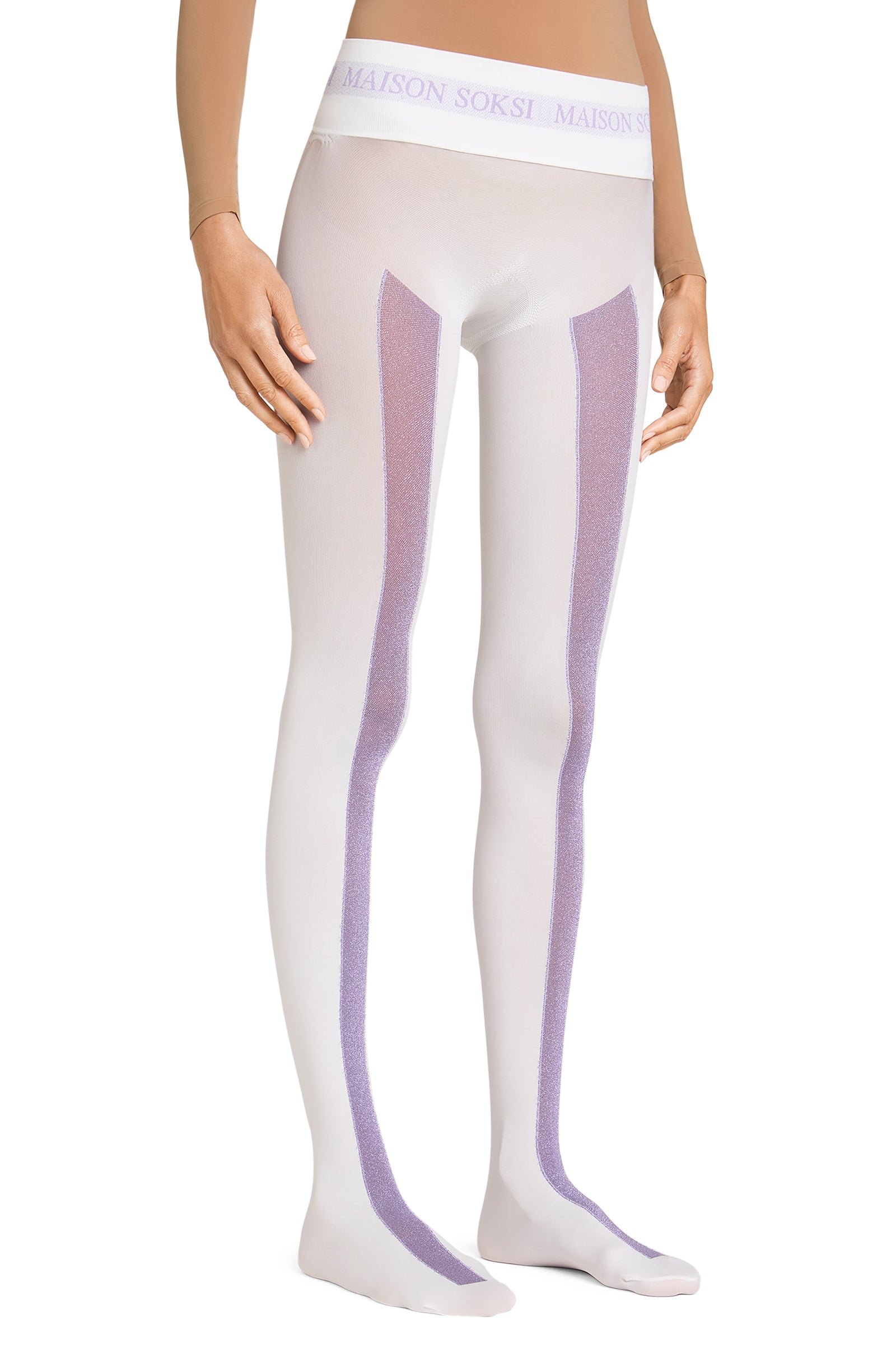 Rinzen – Purple, White Tights