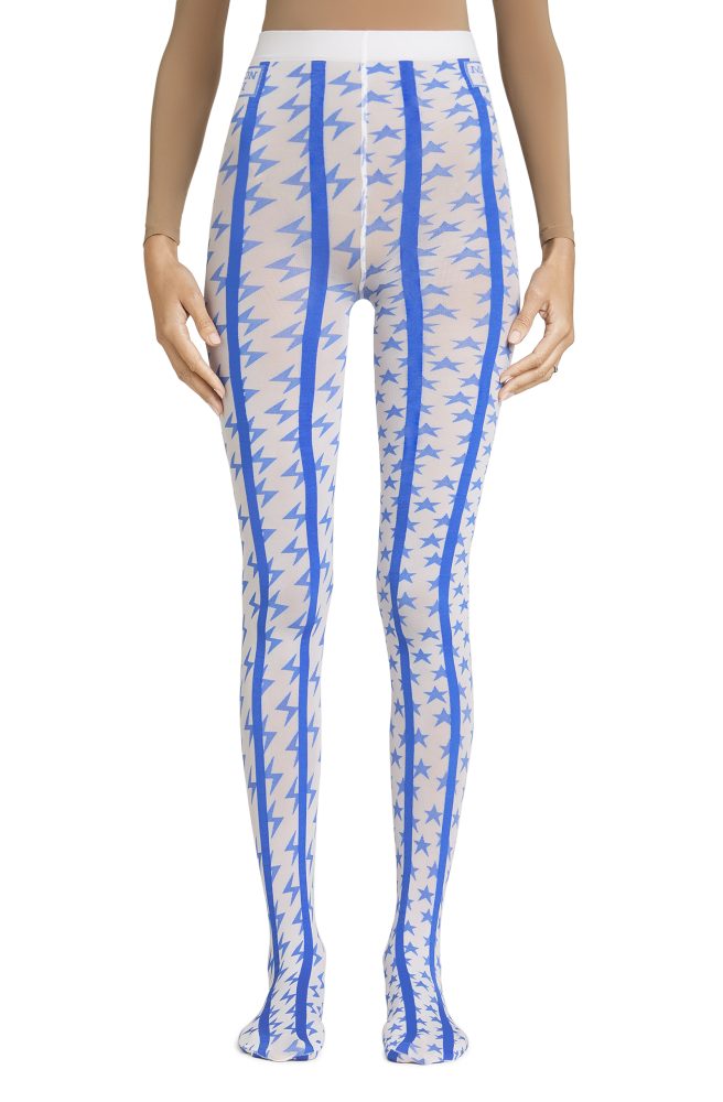 Stardust – Blue, White Tights